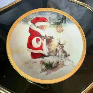 Hamilton Collection "Santa's Littlest Reindeer" by Lisi Martin  Collection Plate